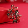 image:imageChristmas Brooch Pins Crystal Christmas Tree Snowflake Jingle Bell Reindeer Enamel Brooches Holiday Party Gift for Women12Vintage gold