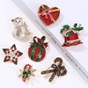 image:imageChristmas Brooch Pins Crystal Christmas Tree Snowflake Jingle Bell Reindeer Enamel Brooches Holiday Party Gift for Women24