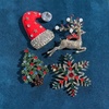 image:imageChristmas Brooch Pins Crystal Christmas Tree Snowflake Jingle Bell Reindeer Enamel Brooches Holiday Party Gift for Women6