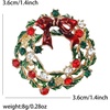 image:imageChristmas Brooch for Women Red Green Christmas Poinsettia Pins Sparkling Rhinestone Xmas Glove Brooch Crystal Xmas Wreath Pins Elegant Clothing Hat Bag Accessories Christmas Holiday Winter JewelryWreath