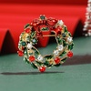 image:imageChristmas Brooch for Women Red Green Christmas Poinsettia Pins Sparkling Rhinestone Xmas Glove Brooch Crystal Xmas Wreath Pins Elegant Clothing Hat Bag Accessories Christmas Holiday Winter JewelryWreath