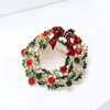image:imageChristmas Brooch for Women Red Green Christmas Poinsettia Pins Sparkling Rhinestone Xmas Glove Brooch Crystal Xmas Wreath Pins Elegant Clothing Hat Bag Accessories Christmas Holiday Winter JewelryWreath