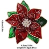 image:imageChristmas Brooch for Women Red Green Christmas Poinsettia Pins Sparkling Rhinestone Xmas Glove Brooch Crystal Xmas Wreath Pins Elegant Clothing Hat Bag Accessories Christmas Holiday Winter JewelryRed