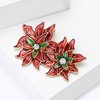 image:imageChristmas Brooch for Women Red Green Christmas Poinsettia Pins Sparkling Rhinestone Xmas Glove Brooch Crystal Xmas Wreath Pins Elegant Clothing Hat Bag Accessories Christmas Holiday Winter JewelryRed1