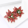 image:imageChristmas Brooch for Women Red Green Christmas Poinsettia Pins Sparkling Rhinestone Xmas Glove Brooch Crystal Xmas Wreath Pins Elegant Clothing Hat Bag Accessories Christmas Holiday Winter JewelryRed1