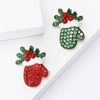 image:imageChristmas Brooch for Women Red Green Christmas Poinsettia Pins Sparkling Rhinestone Xmas Glove Brooch Crystal Xmas Wreath Pins Elegant Clothing Hat Bag Accessories Christmas Holiday Winter JewelryRedGlove