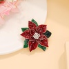 image:imageChristmas Brooch for Women Red Green Christmas Poinsettia Pins Sparkling Rhinestone Xmas Glove Brooch Crystal Xmas Wreath Pins Elegant Clothing Hat Bag Accessories Christmas Holiday Winter JewelryRed