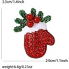 image:imageChristmas Brooch for Women Red Green Christmas Poinsettia Pins Sparkling Rhinestone Xmas Glove Brooch Crystal Xmas Wreath Pins Elegant Clothing Hat Bag Accessories Christmas Holiday Winter JewelryRedGlove