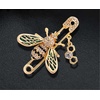 image:imageCute Bee Brooch  Yellow Gold Crystal Enamel Insect Brooch  Scarf Dress Collar Decorative Jewelry Accessory Gift