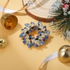 image:imageEVER FAITH Austrian Crystal Wedding Corsage Jewelry Accessory Bridal Flower Wreath Brooch Pin for WomenBlue GoldTone