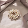 image:imageEVER FAITH Austrian Crystal Wedding Corsage Jewelry Accessory Bridal Flower Wreath Brooch Pin for WomenClear GoldTone