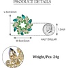 image:imageEVER FAITH Austrian Crystal Wedding Corsage Jewelry Accessory Bridal Flower Wreath Brooch Pin for WomenGreen GoldTone
