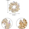 image:imageEVER FAITH Austrian Crystal Wedding Corsage Jewelry Accessory Bridal Flower Wreath Brooch Pin for WomenIridescent Clear AB GoldTone