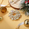 image:imageEVER FAITH Austrian Crystal Wedding Corsage Jewelry Accessory Bridal Flower Wreath Brooch Pin for WomenIridescent Clear AB GoldTone