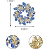 image:imageEVER FAITH Austrian Crystal Wedding Corsage Jewelry Accessory Bridal Flower Wreath Brooch Pin for WomenLight Blue GoldTone