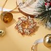 image:imageEVER FAITH Austrian Crystal Wedding Corsage Jewelry Accessory Bridal Flower Wreath Brooch Pin for WomenPeach GoldTone