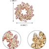 image:imageEVER FAITH Austrian Crystal Wedding Corsage Jewelry Accessory Bridal Flower Wreath Brooch Pin for WomenPeach GoldTone