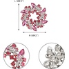 image:imageEVER FAITH Austrian Crystal Wedding Corsage Jewelry Accessory Bridal Flower Wreath Brooch Pin for WomenPink SilverTone