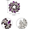 image:imageEVER FAITH Austrian Crystal Wedding Corsage Jewelry Accessory Bridal Flower Wreath Brooch Pin for WomenPurple w Dark Purple SilverTone