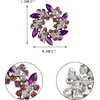 image:imageEVER FAITH Austrian Crystal Wedding Corsage Jewelry Accessory Bridal Flower Wreath Brooch Pin for WomenPurple w Light Purple SilverTone