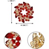 image:imageEVER FAITH Austrian Crystal Wedding Corsage Jewelry Accessory Bridal Flower Wreath Brooch Pin for WomenRed GoldTone