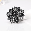 image:imageEzing 4Pcs Brooch Lot with Large Big Size Rhinestone Crystal Fashion JewelryBlack