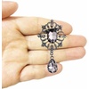 image:imageEzing 4Pcs Brooch Lot with Large Big Size Rhinestone Crystal Fashion JewelryBlack