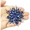 image:imageEzing 4Pcs Brooch Lot with Large Big Size Rhinestone Crystal Fashion JewelryBlue