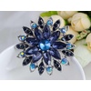 image:imageEzing 4Pcs Brooch Lot with Large Big Size Rhinestone Crystal Fashion JewelryBlue