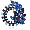 image:imageEzing 4Pcs Brooch Lot with Large Big Size Rhinestone Crystal Fashion JewelryBlue