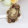 image:imageEzing 4Pcs Brooch Lot with Large Big Size Rhinestone Crystal Fashion JewelryBrown