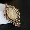 image:imageEzing 4Pcs Brooch Lot with Large Big Size Rhinestone Crystal Fashion JewelryBrown