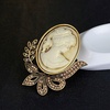 image:imageEzing 4Pcs Brooch Lot with Large Big Size Rhinestone Crystal Fashion JewelryBrown