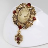 image:imageEzing 4Pcs Brooch Lot with Large Big Size Rhinestone Crystal Fashion JewelryBrown