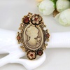 image:imageEzing 4Pcs Brooch Lot with Large Big Size Rhinestone Crystal Fashion JewelryBrown