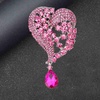 image:imageEzing 4Pcs Brooch Lot with Large Big Size Rhinestone Crystal Fashion JewelryPink