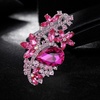image:imageEzing 4Pcs Brooch Lot with Large Big Size Rhinestone Crystal Fashion JewelryPink