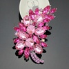 image:imageEzing 4Pcs Brooch Lot with Large Big Size Rhinestone Crystal Fashion JewelryPink