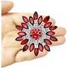 image:imageEzing 4Pcs Brooch Lot with Large Big Size Rhinestone Crystal Fashion JewelryRed