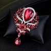image:imageEzing 4Pcs Brooch Lot with Large Big Size Rhinestone Crystal Fashion JewelryRed