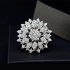 image:imageEzing 4Pcs Brooch Lot with Large Big Size Rhinestone Crystal Fashion JewelryWhite Crystal