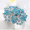 image:imageEzing 4Pcs Brooch Lot with Large Big Size Rhinestone Crystal Fashion Jewelrylight blue