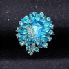 image:imageEzing 4Pcs Brooch Lot with Large Big Size Rhinestone Crystal Fashion Jewelrylight blue