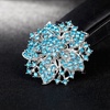 image:imageEzing 4Pcs Brooch Lot with Large Big Size Rhinestone Crystal Fashion Jewelrylight blue