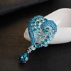 image:imageEzing 4Pcs Brooch Lot with Large Big Size Rhinestone Crystal Fashion Jewelrylight blue