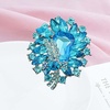 image:imageEzing 4Pcs Brooch Lot with Large Big Size Rhinestone Crystal Fashion Jewelrylight blue