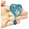image:imageEzing 4Pcs Brooch Lot with Large Big Size Rhinestone Crystal Fashion Jewelrylight blue