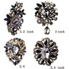 image:imageEzing 4Pcs Brooch Lot with Large Big Size Rhinestone Crystal Fashion Jewelryq