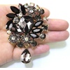 image:imageEzing 4Pcs Brooch Lot with Large Big Size Rhinestone Crystal Fashion Jewelryq