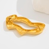 image:imageGeometric Teardrop Brooch for Womengold wave